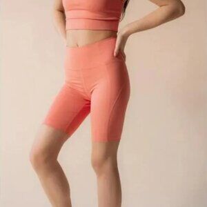 Girlfriend Collective Coral Bike Shorts